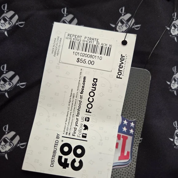 Black Shorts with RAIDERS Print - Picture 3 of 5